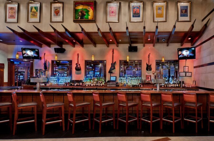 Meal at the Hard Rock Cafe Hollywood Florida - Acoustic Rock vs Electric Rock menus: pick your pace