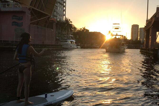 Sunset on Paddleboard Experience in Las Olas Fort Lauderdale - Sunset on the New River: City Lights, Music, and That Slow-Moving Glow